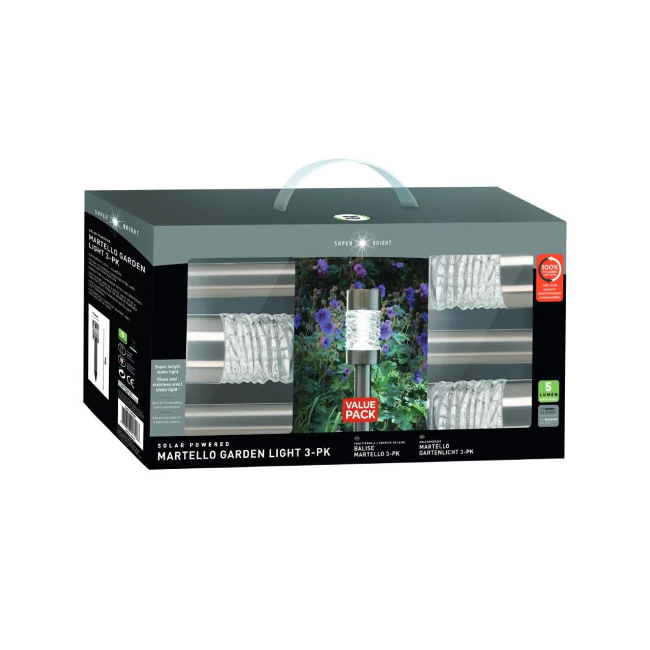 Martello Stainless Steel Stake Light - 3 Pack - Image 7