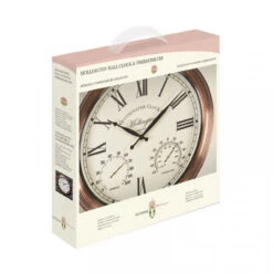 Smart Garden Mollington Wall Clock & Thermometer 15in