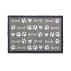 Howler & Scratch Patterned Hearts & Bones Rug 50 X 75cm