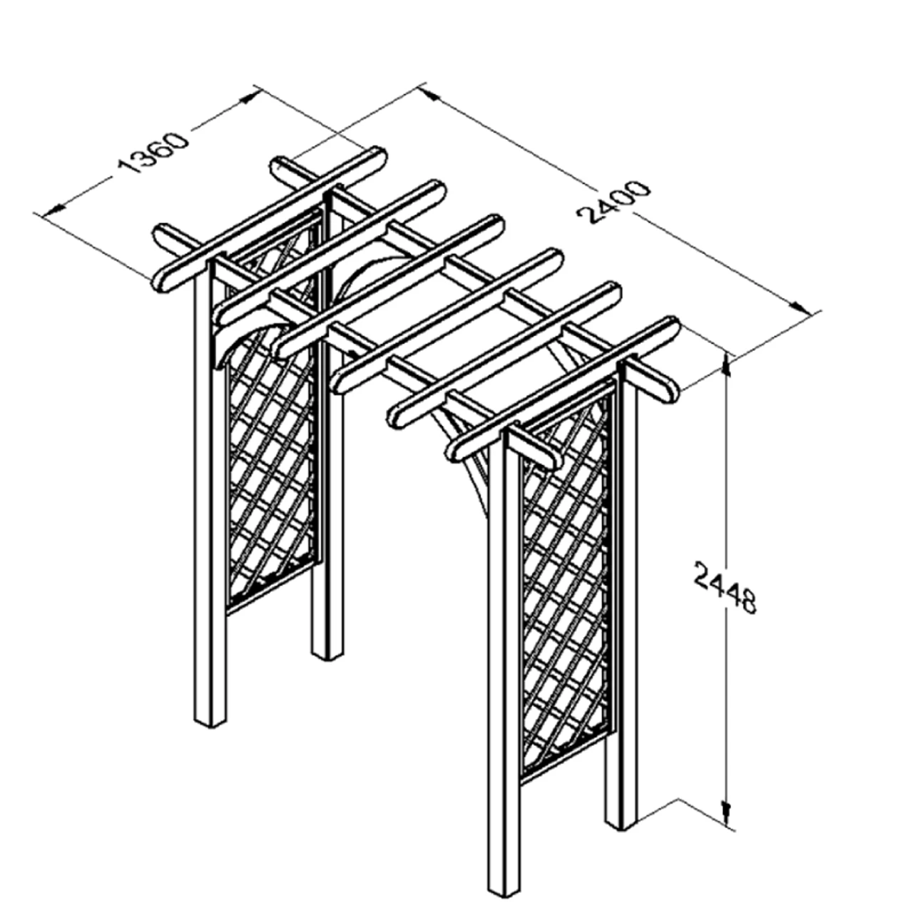 Forest Large Ultima Pergola Arch - Image 2