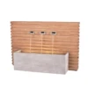 Kaemingk Rectangular Rib Fountain With Wooden Look Water Feature