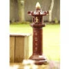 Border Stoneware Medium Candle Lantern