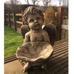 Border Stoneware Cherub With Bowl