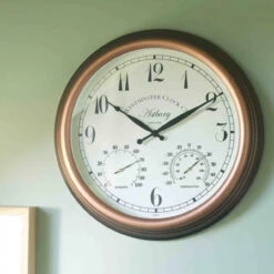 Smart Garden Astbury Wall Clock & Thermometer 15"