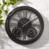 Exeter Wall Clock And Thermometer 15"