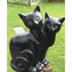 Border Stoneware Pair Of Cats