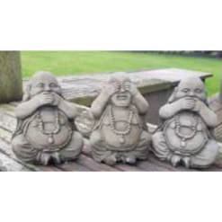 Border Stoneware Mini Hear Say See Buddha's