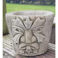 Border Stoneware Grumpy Green Man Pot