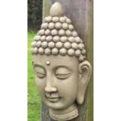 Border Stoneware Buddha Head Plaque