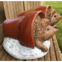 Border Stoneware Twin Hedgehog And Pots