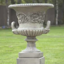 Border Stoneware Large Urn With Handles (Pair)