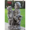 Border Stoneware Boy & Girl On Gate