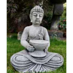 Border Stoneware Buddha And Bowl