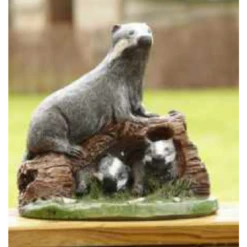 Border Stoneware Badger Family