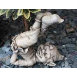 Border Stoneware Pixie With Legs In The Air