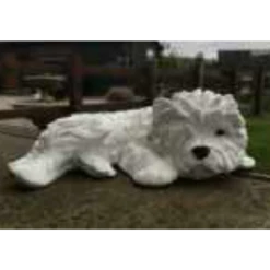 Border Stoneware Laying Westie