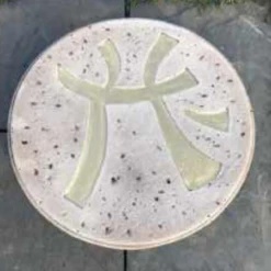 Border Stoneware Large Japanese Stepping Stone
